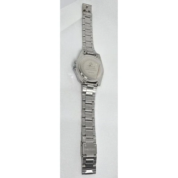 Men's Lenqin Classic Silver Tone Blue Dial Luminous Date Bracelet Watch 13 - Picture 7 of 8